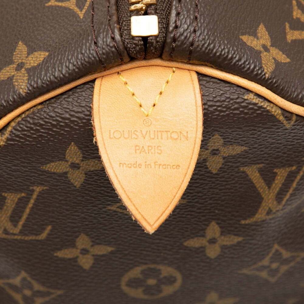 LOUIS VUITTON Brown Monogram Leather Keepall 45 Boston Bag - Picture 5 of 6